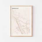 danville, california map poster - image 1