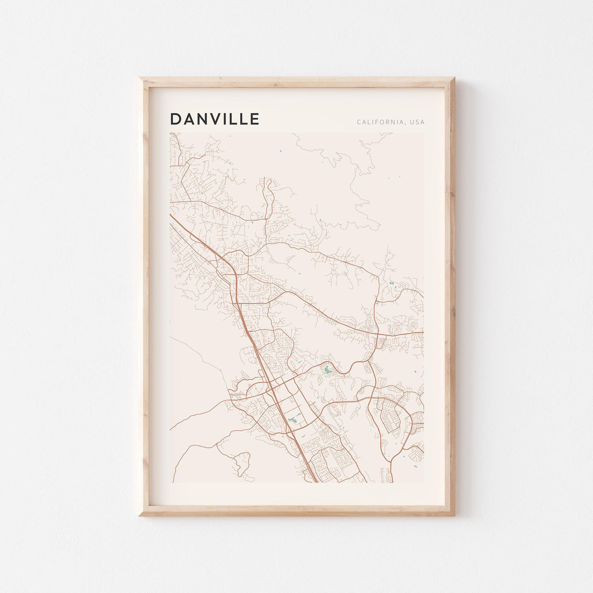 danville, california map poster - image 1