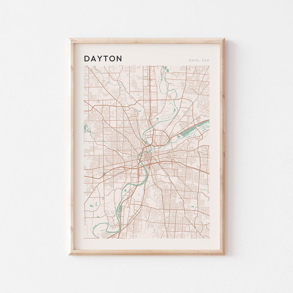dayton, ohio map poster - image 1