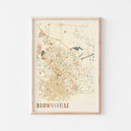brownsville, texas map poster - image 1