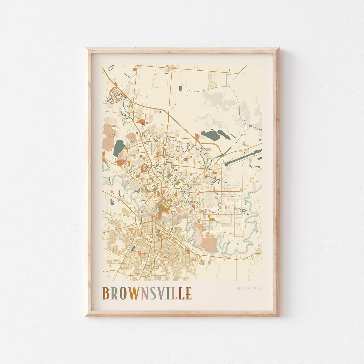 brownsville, texas map poster - image 1