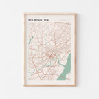 wilmington, delaware map poster - image 1