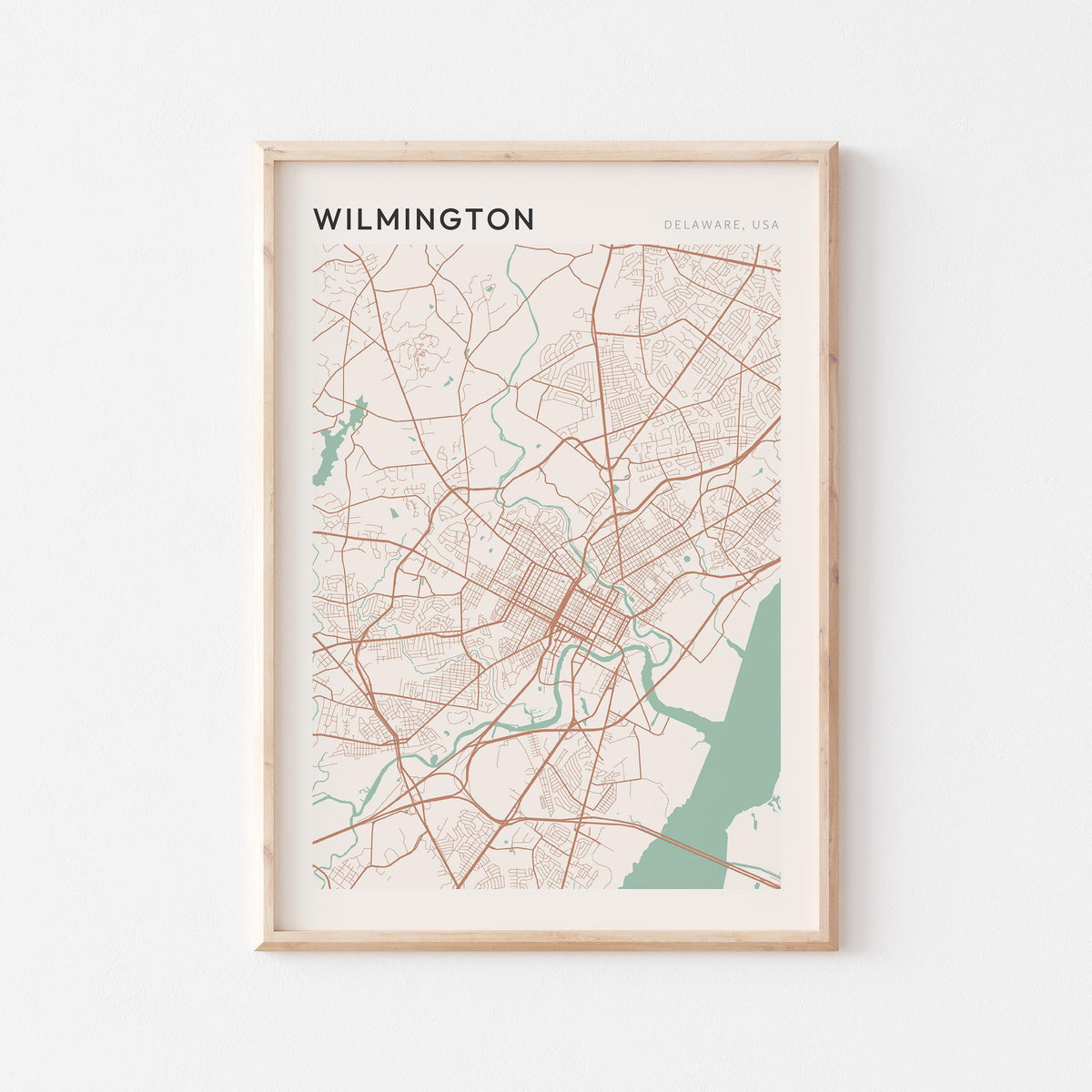 wilmington, delaware map poster - image 1