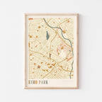 echo park, california map poster - image 1