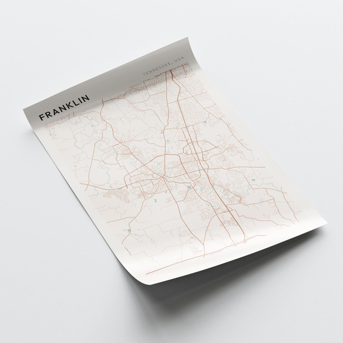 franklin, tennessee map poster - image 4