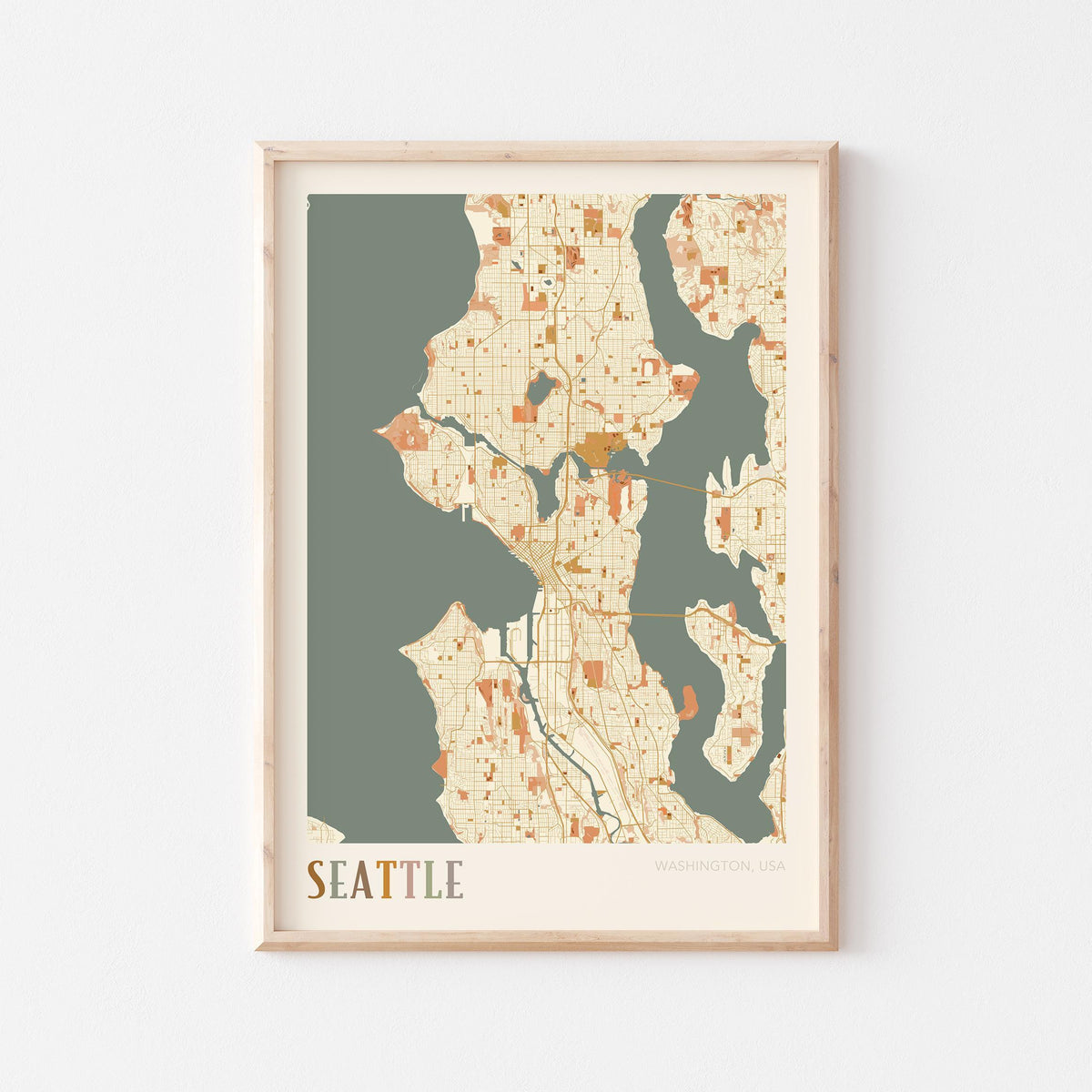 seattle, washington map poster - image 1