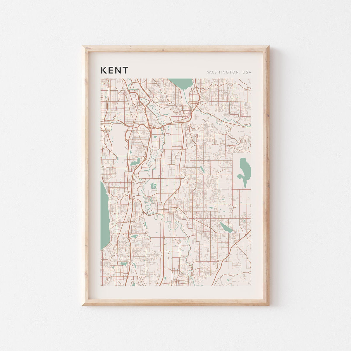kent, washington map poster - image 1