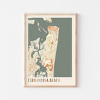 fernandina beach, florida map poster - image 1