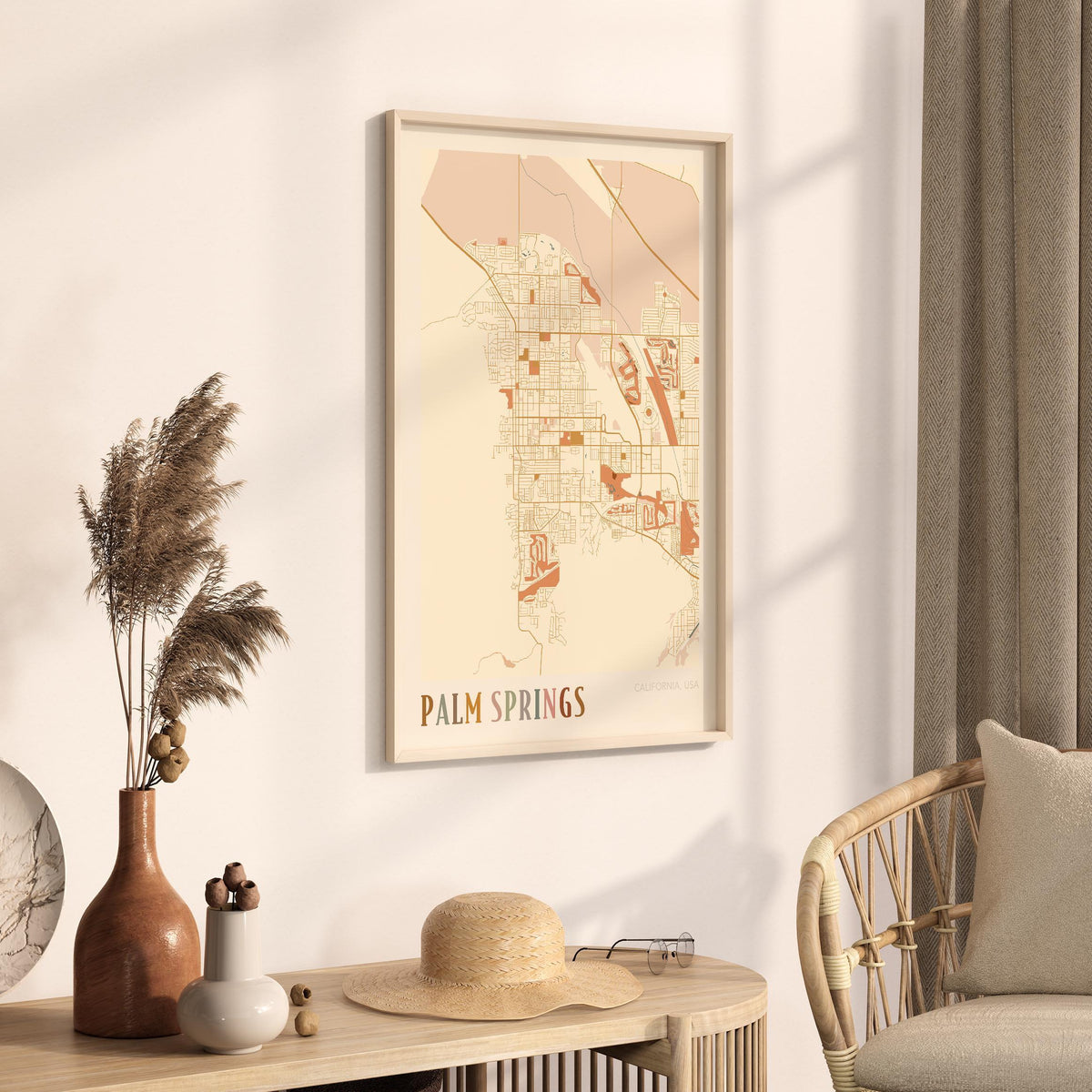 palm springs, california map poster - image 2
