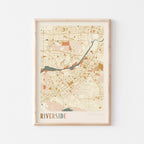 riverside, california map poster - image 1