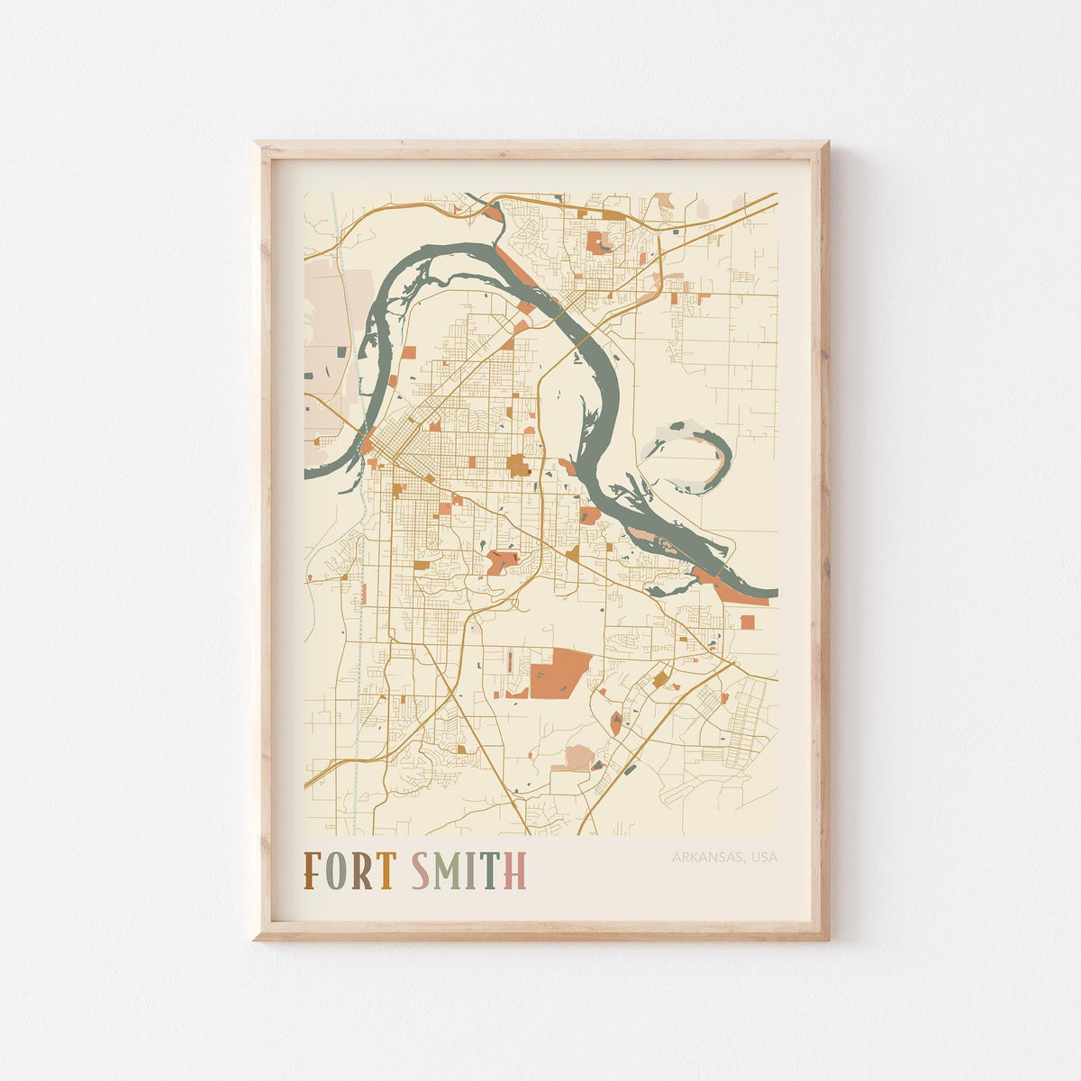 fort smith, arkansas map poster - image 1