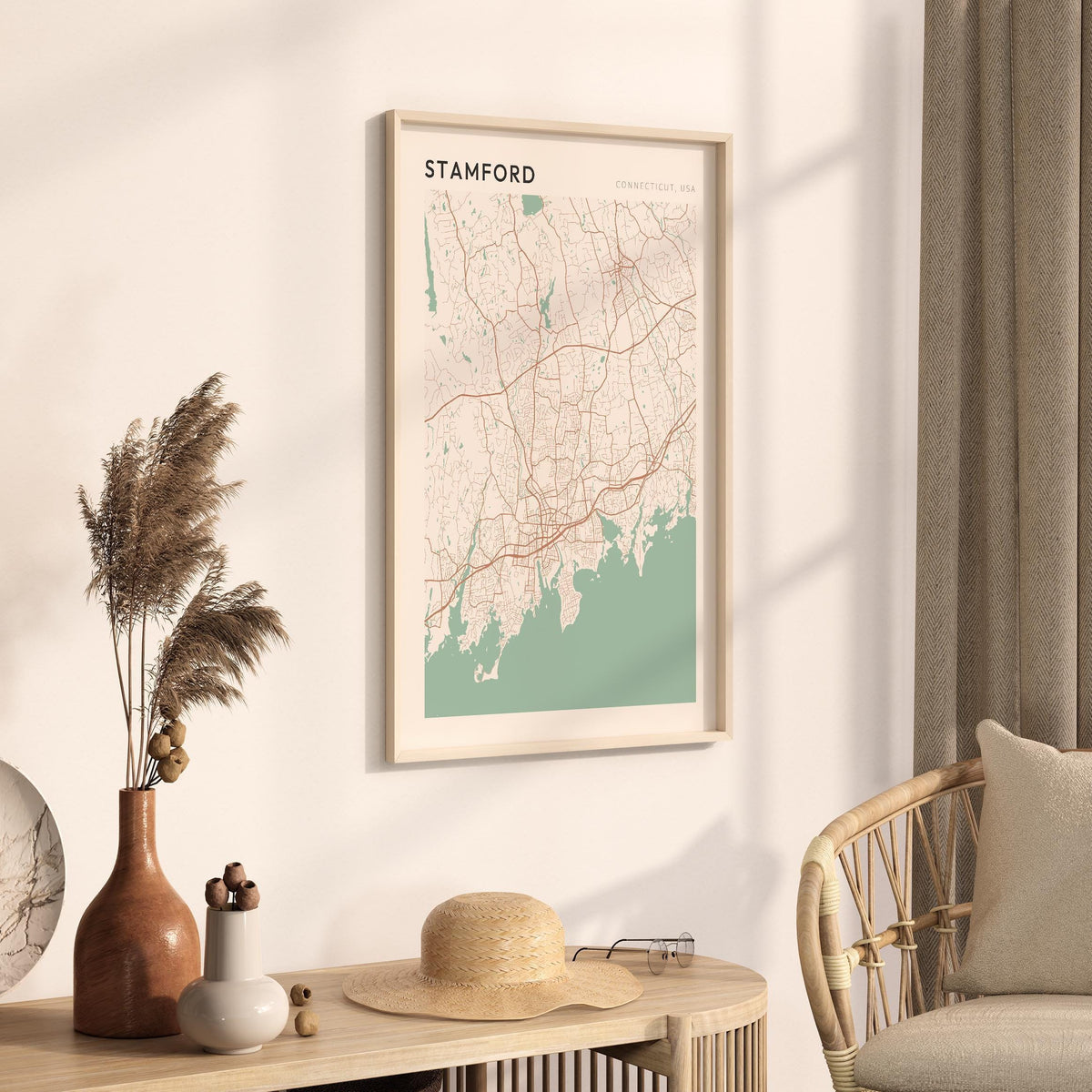 stamford, connecticut map poster - image 2