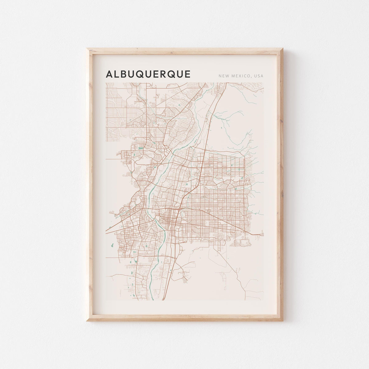 albuquerque, new mexico map poster - image 1