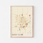 grand island, nebraska map poster - image 1