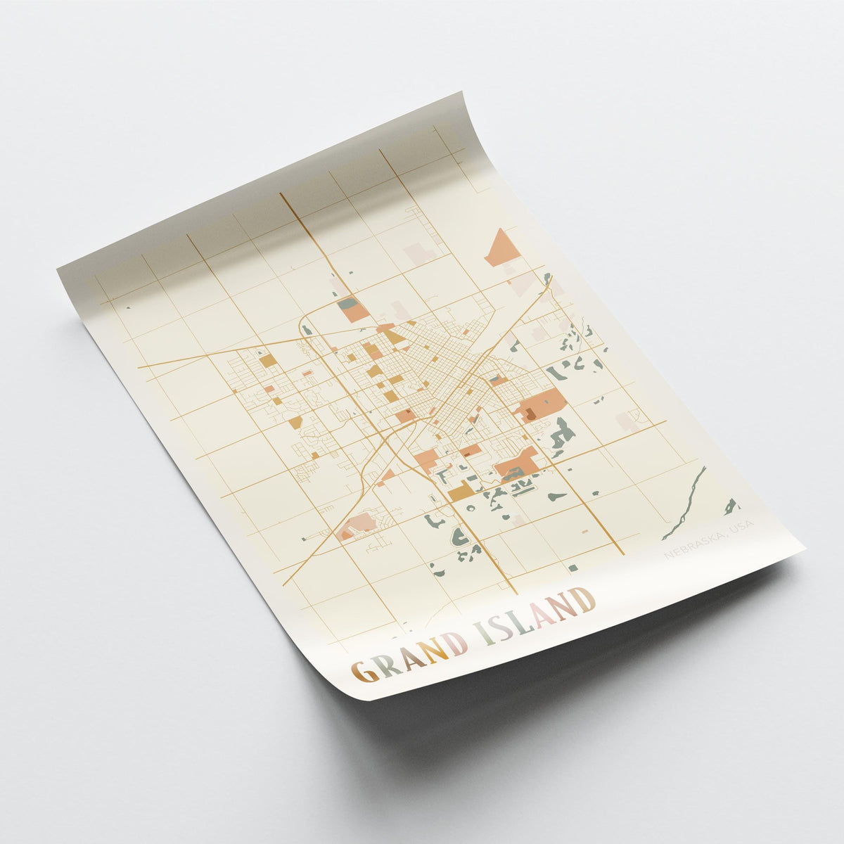 grand island, nebraska map poster - image 4