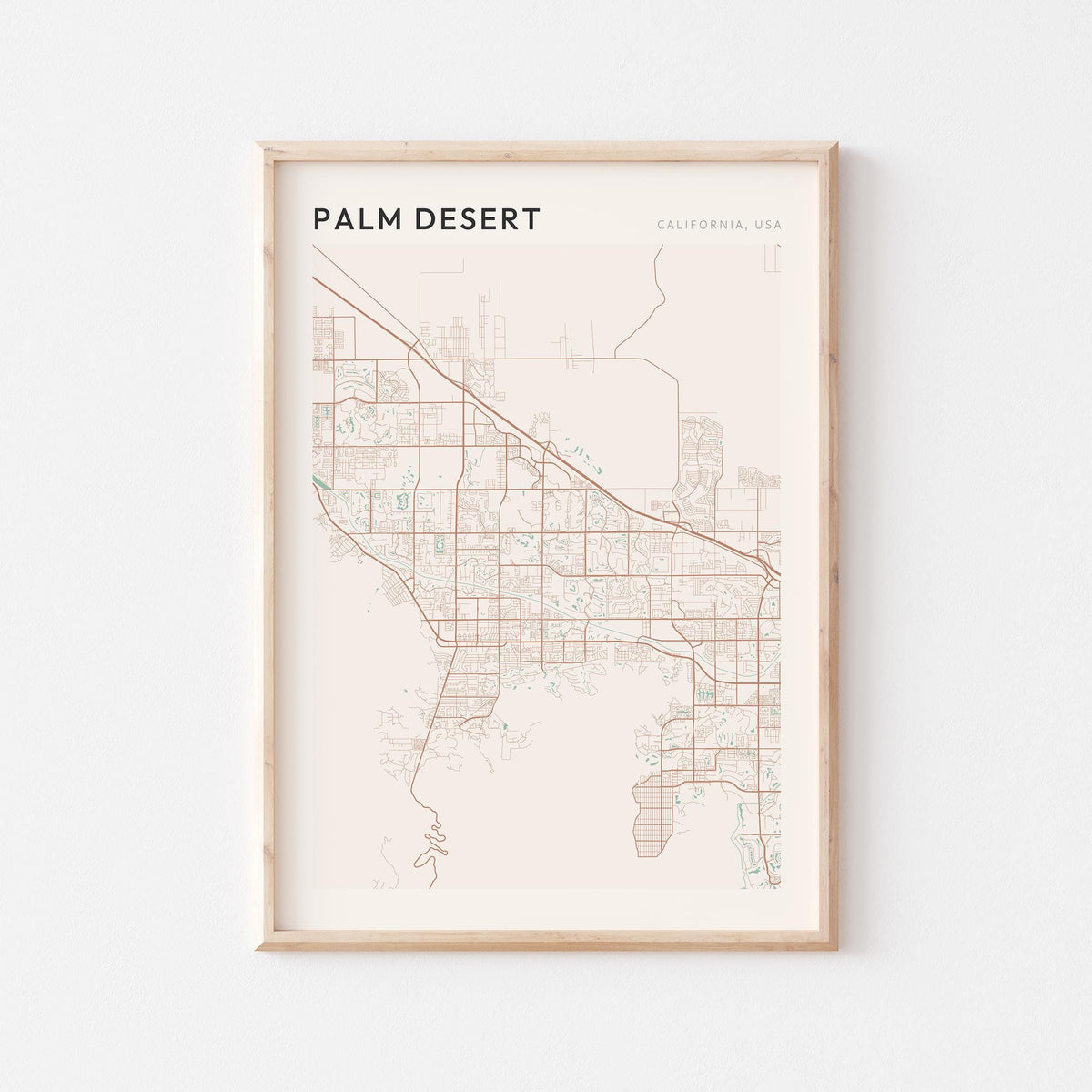 palm desert, california map poster - image 1