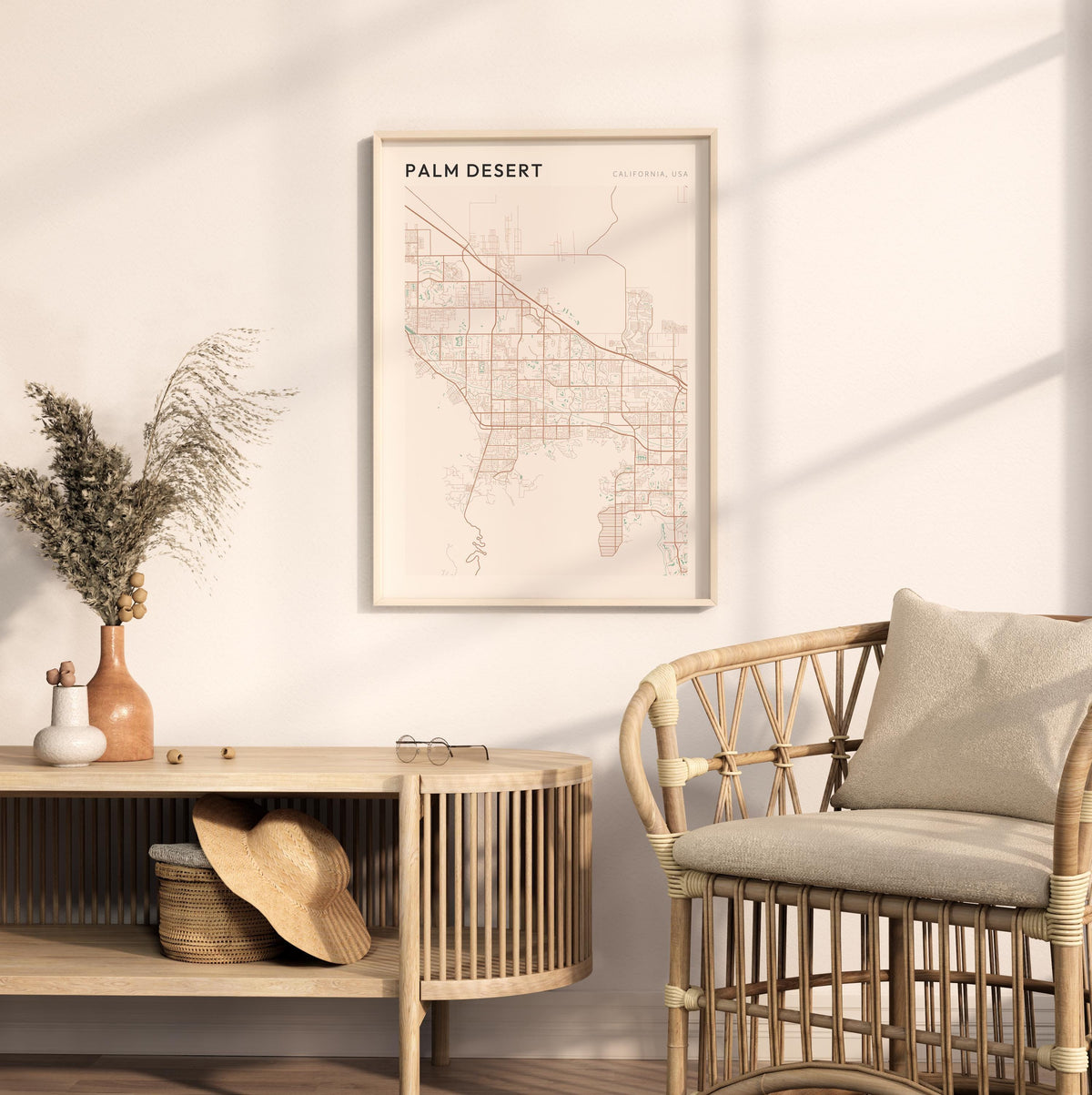palm desert, california map poster - image 3