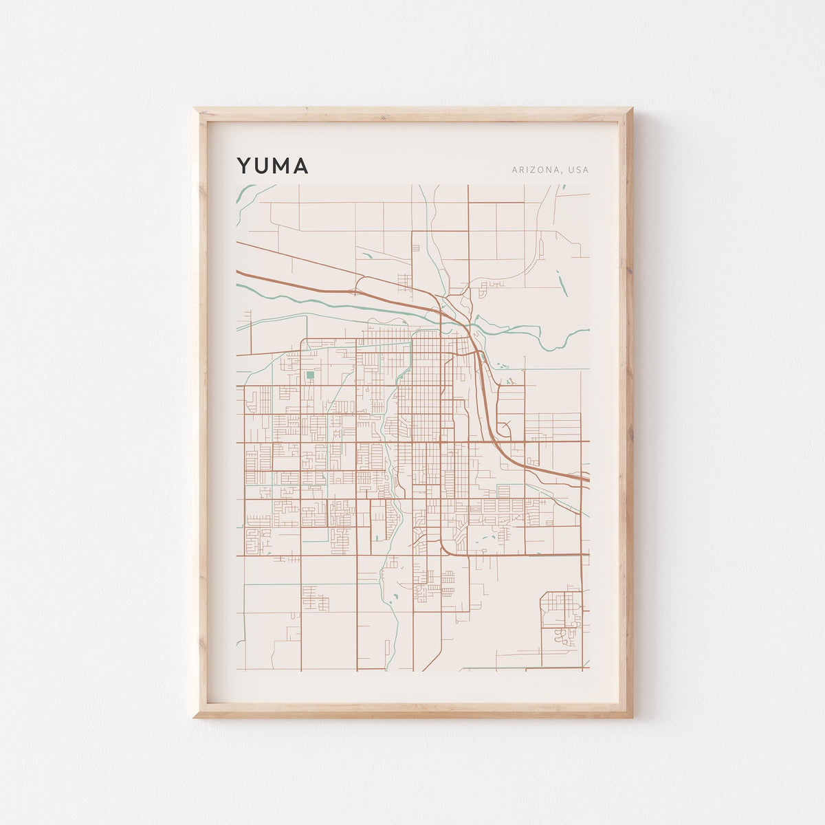 yuma, arizona map poster - image 1