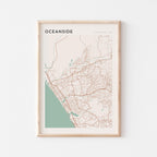 oceanside, california map poster - image 1
