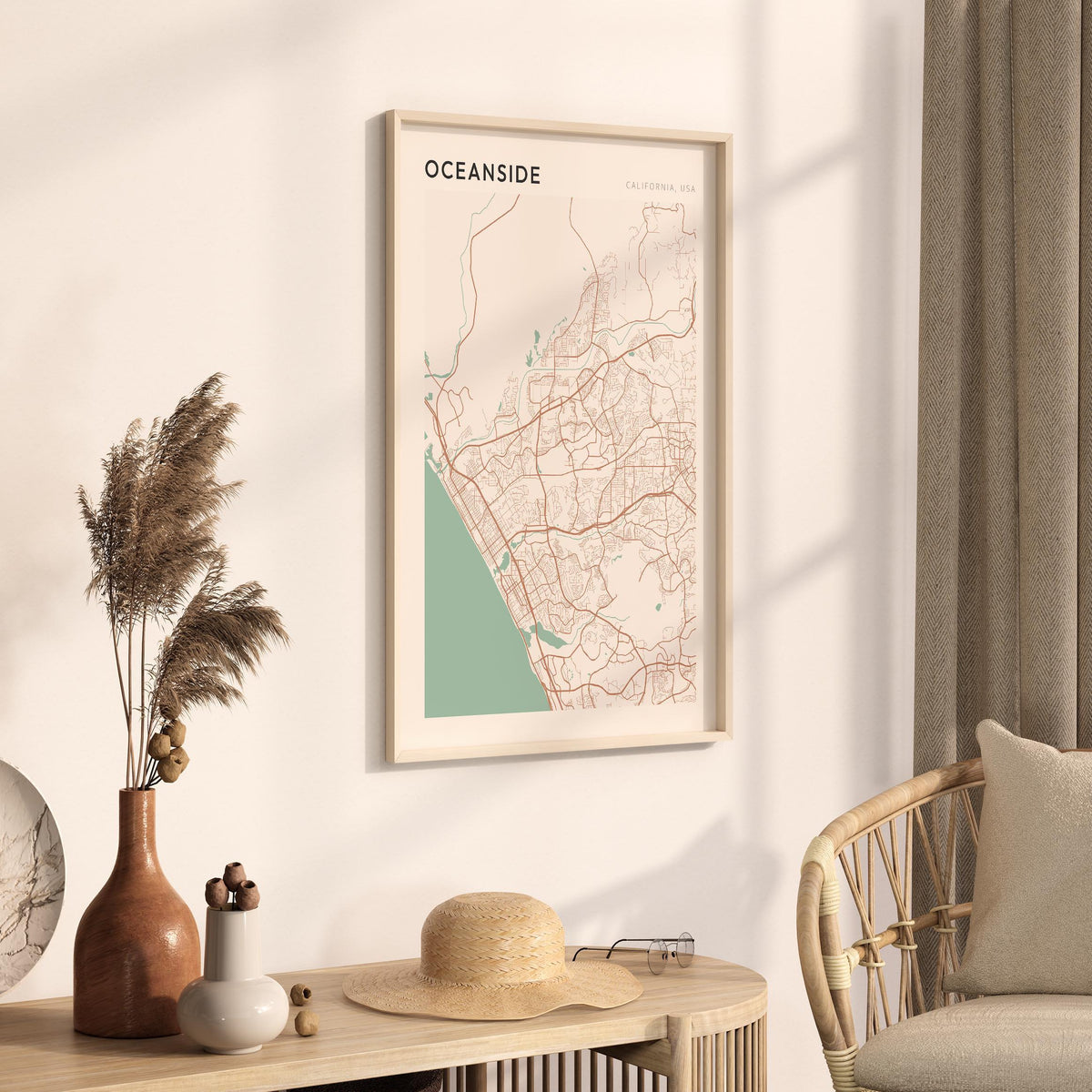 oceanside, california map poster - image 2
