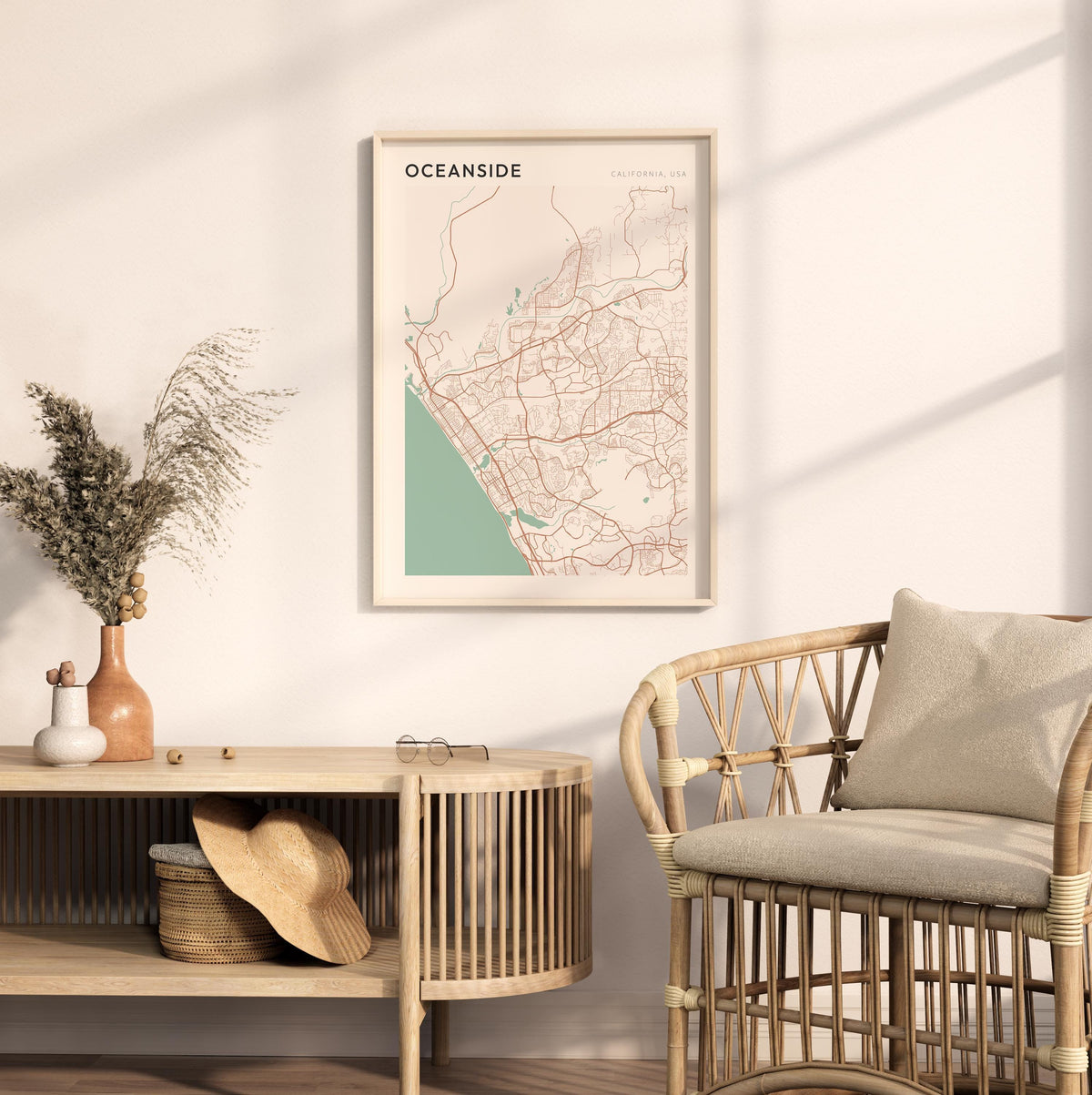 oceanside, california map poster - image 3