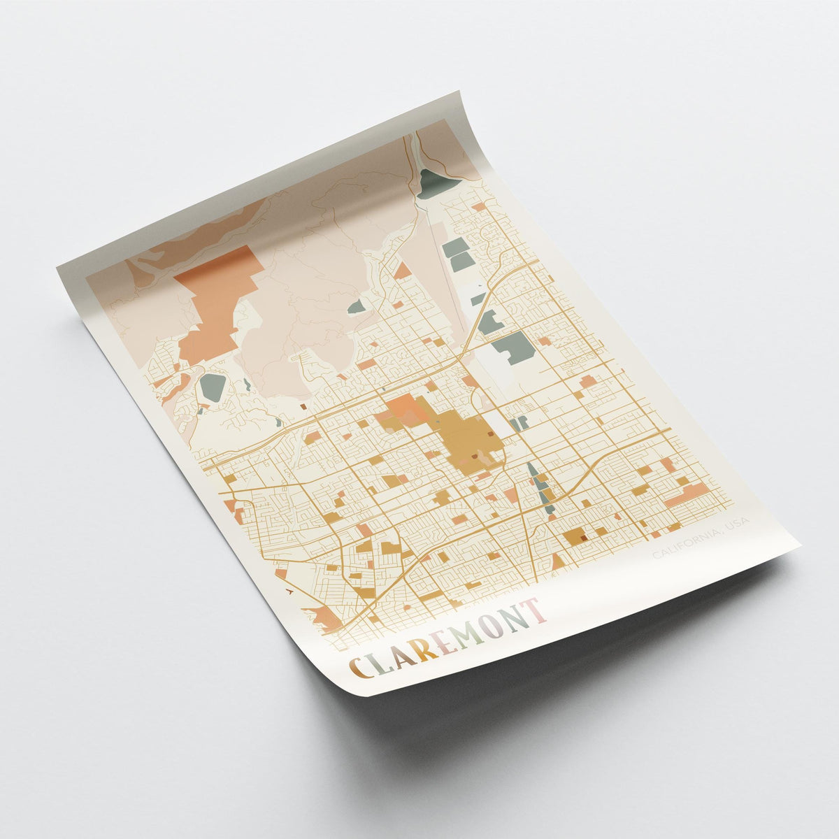 claremont, california map poster - image 4