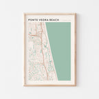 ponte vedra beach, florida map poster - image 1