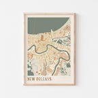 new orleans, louisiana map poster - image 1