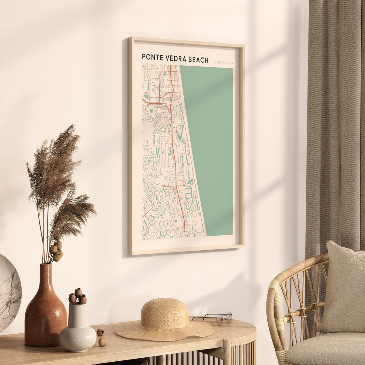 ponte vedra beach, florida map poster - image 2