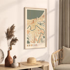 new orleans, louisiana map poster - image 2