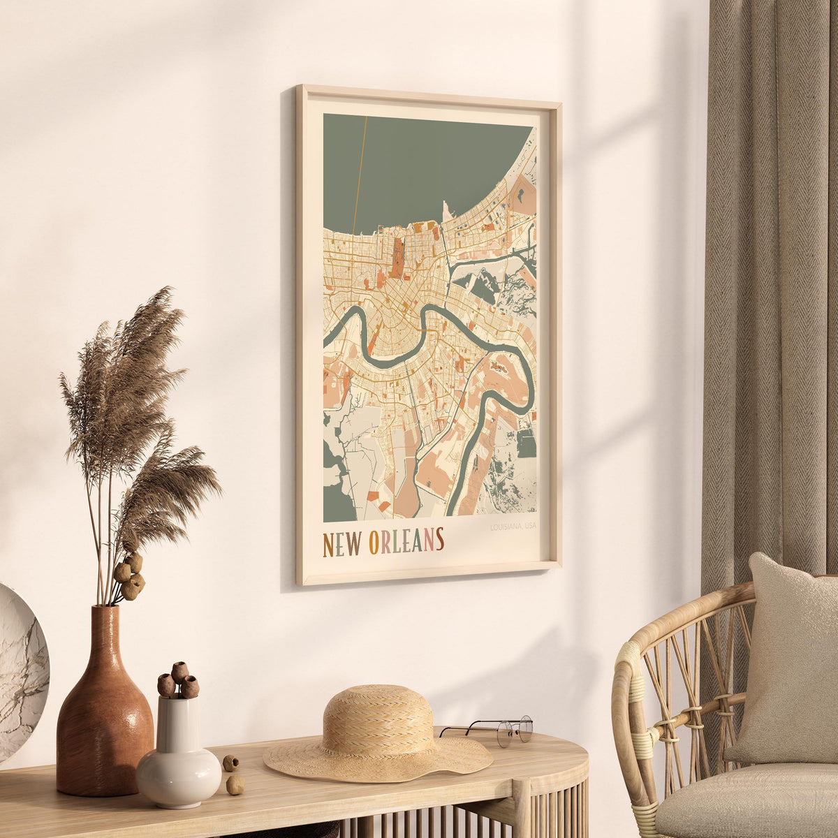 new orleans, louisiana map poster - image 2