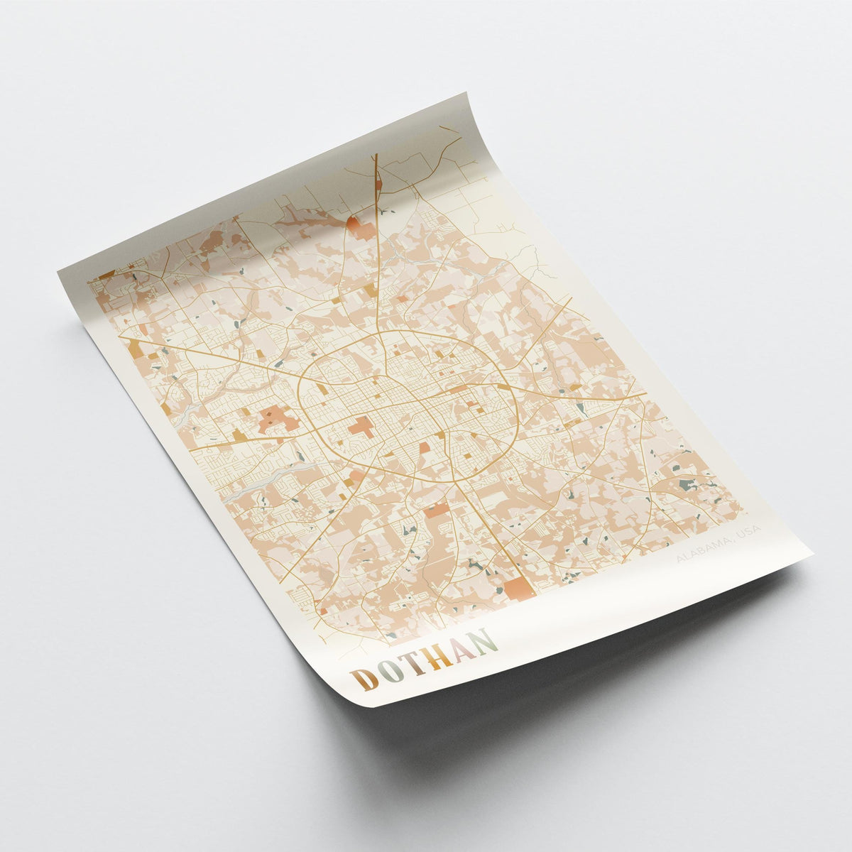 dothan, alabama map poster - image 4