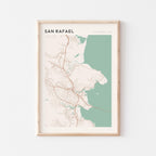 san rafael, california map poster - image 1