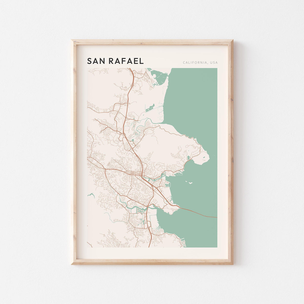 san rafael, california map poster - image 1