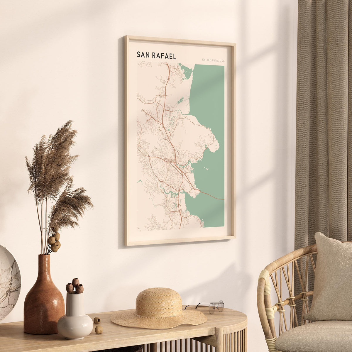 san rafael, california map poster - image 2