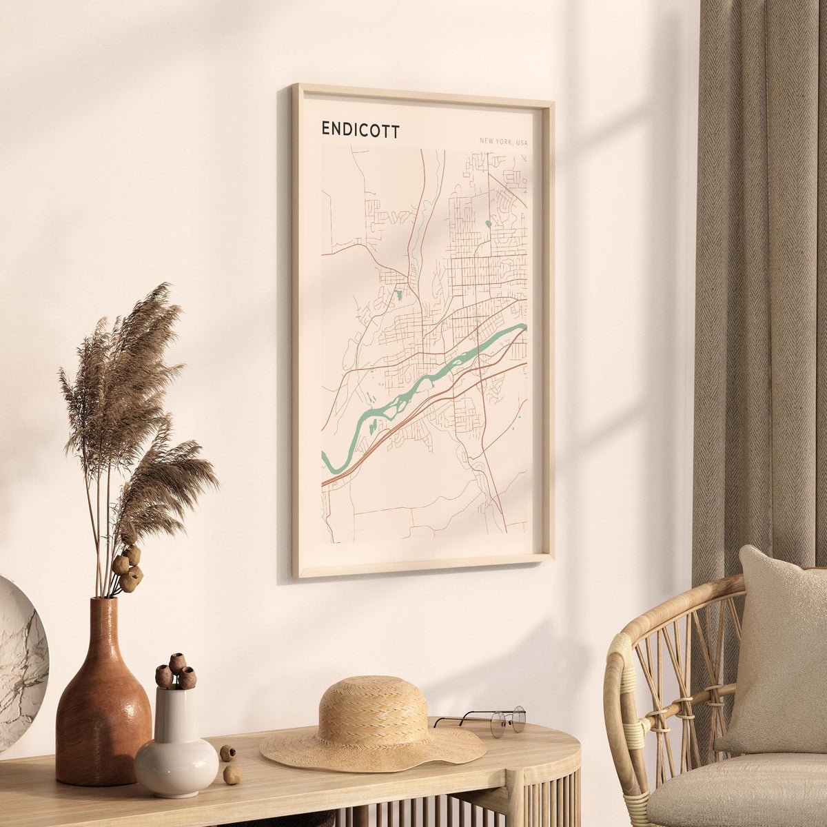 endicott, new york map poster - image 2