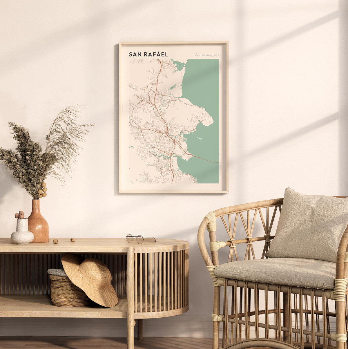 san rafael, california map poster - image 3