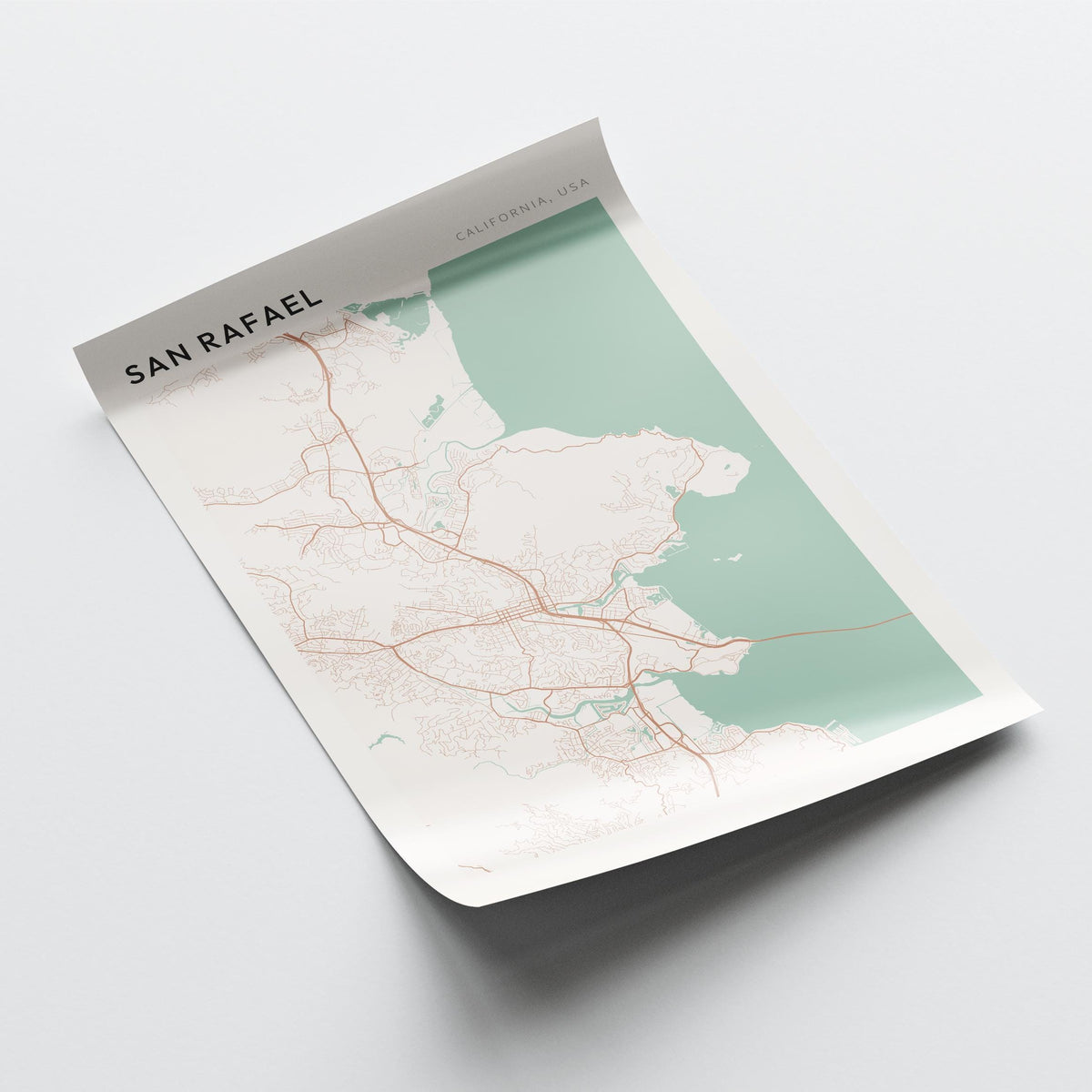 san rafael, california map poster - image 4