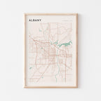 albany, georgia map poster - image 1