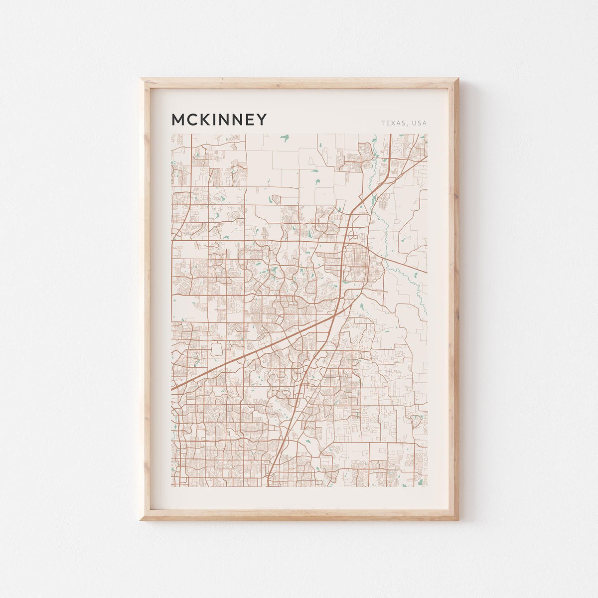 mckinney, texas map poster - image 1