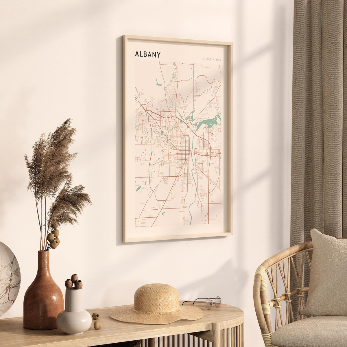 albany, georgia map poster - image 2