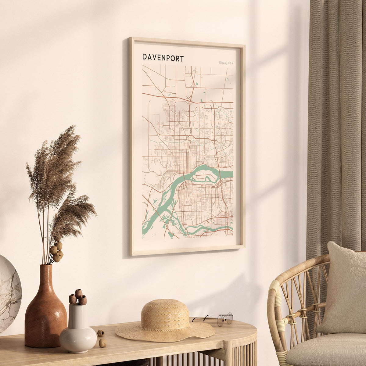 davenport, iowa map poster - image 2