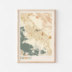 fremont, california map poster - image 1