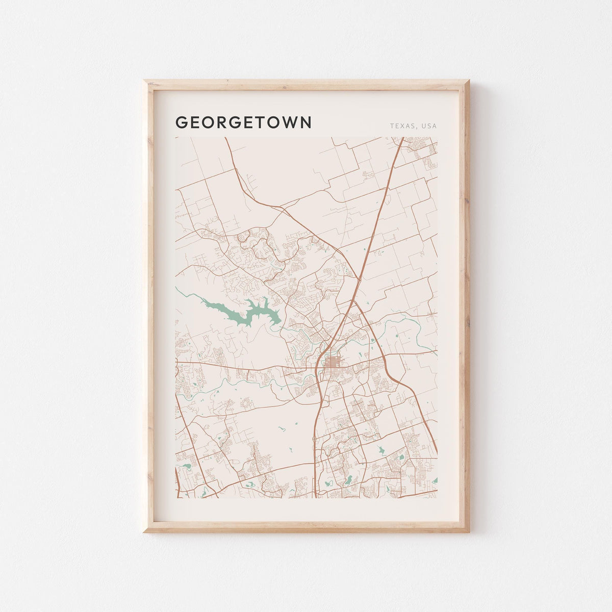 georgetown, texas map poster - image 1