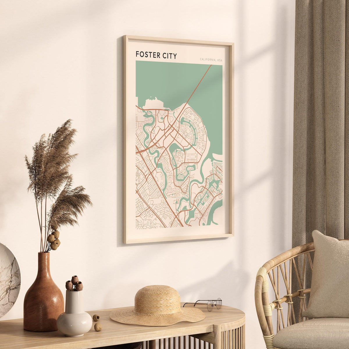 foster city, california map poster - image 2