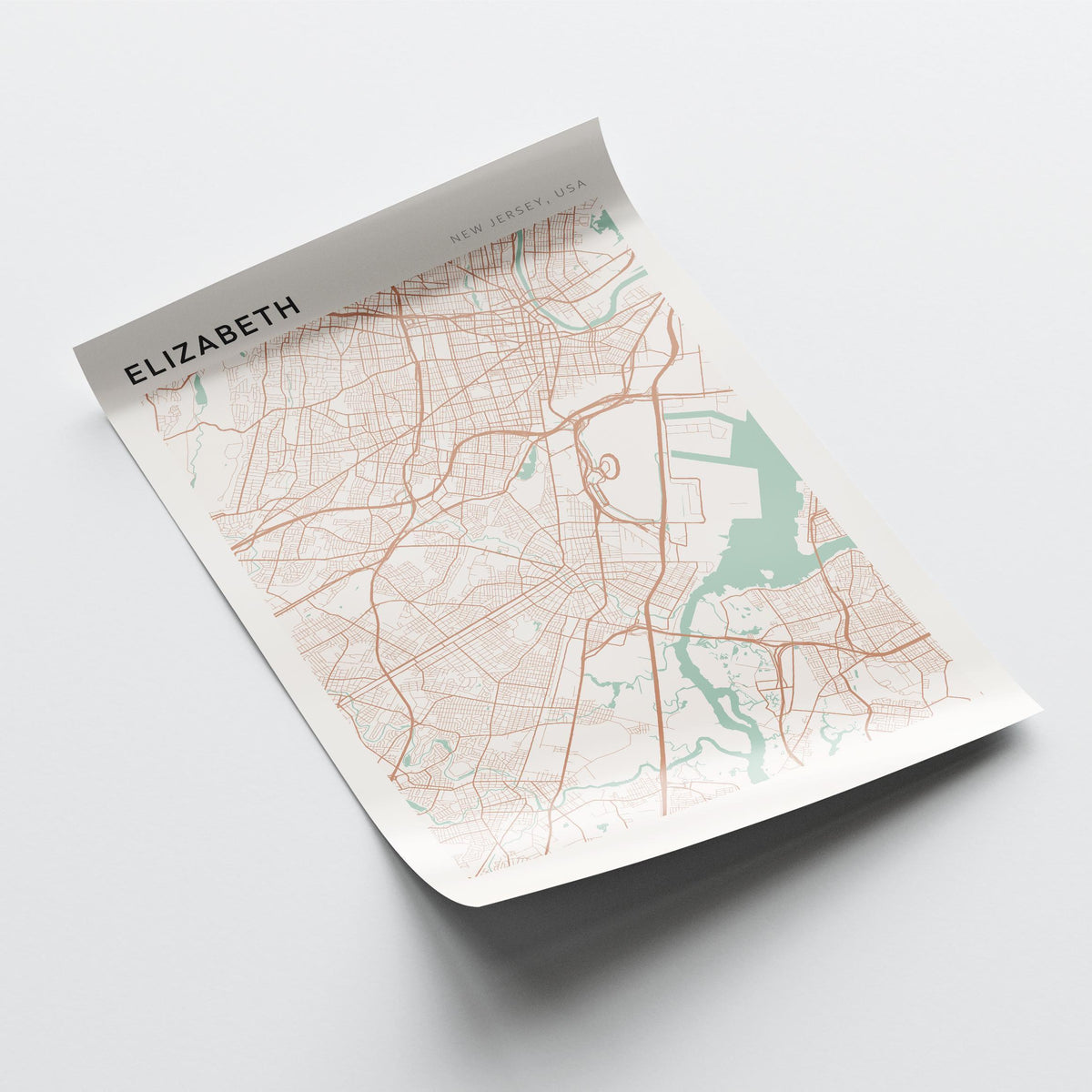elizabeth, new jersey map poster - image 4