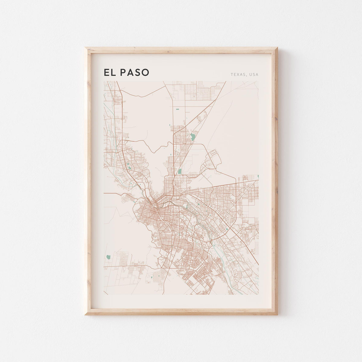 el paso, texas map poster - image 1