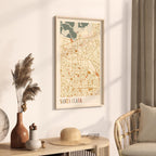 santa clara, california map poster - image 2
