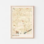 ontario, california map poster - image 1