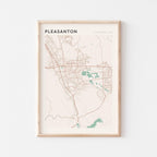 pleasanton, california map poster - image 1